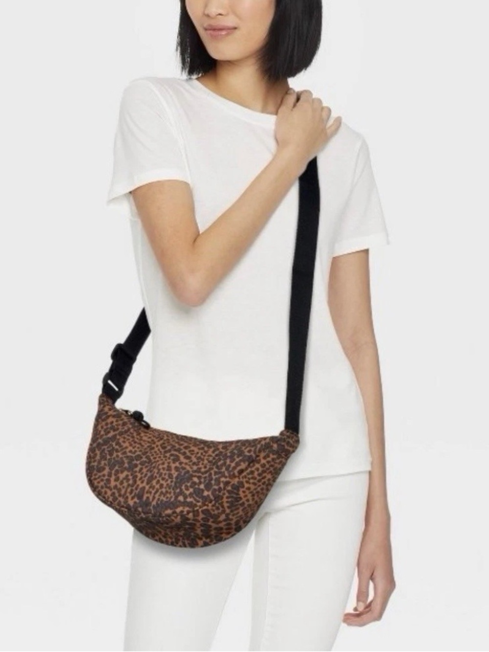 Universal Thread Leopard Crescent Crossbody Bag” NWT - Picture 7 of 7